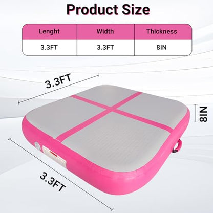 Air Mat Tumble Track, Gymnastics Mats Tumbling Track with Electric Air Pump for Home Use Cheerleading Training Kids Gym Yoga