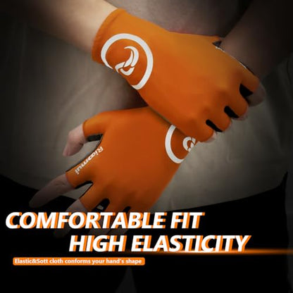 Cycling Gloves,Anti-Slip 5mm Padded Biking Gloves for Men Women Shock-Absorbing Summer Breathable for Road Bicycle Commuting