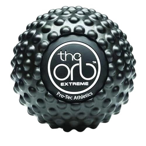 Pro-Tec Athletics Orb Massage Balls, Vary in Size and Color, Deep Tissue Massage, Muscle Relief, Promotes Flexibility, Hamstring, Quadriceps, Calf, Multi-Directional Massage Ball, Working Out - color: Extreme 4.5" Black