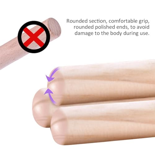 Posture Corrector for Women & Men - Neck, Shoulder & Back Stretcher - 3PCS Multi Use Wooden Yoga Stick - Hunchback and Neck Hump Corrector - Back Straightener, 2x70cm