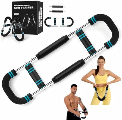 Twister Arm Trainer, 40-100lb Adjustable Chest Workout Equipment Power Twist Arm Trainer, Forearm Strengthener, Portable Spring Resistance for Home Fitness