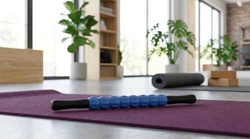 Muscle Massage Roller Stick, 17 Inch, Blue and Black