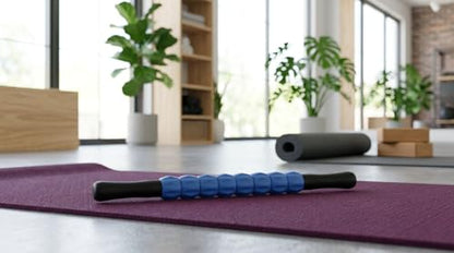 Muscle Massage Roller Stick, 17 Inch, Blue and Black