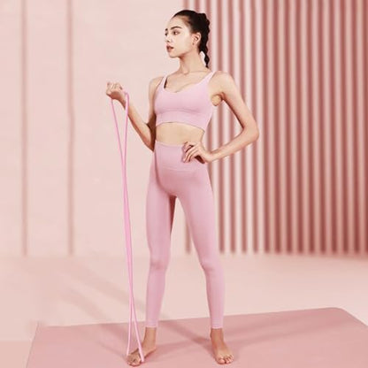 Stretch Fitness Band Portable Body Stretching Tension Rope - color: Pinnk, size: 15 lb