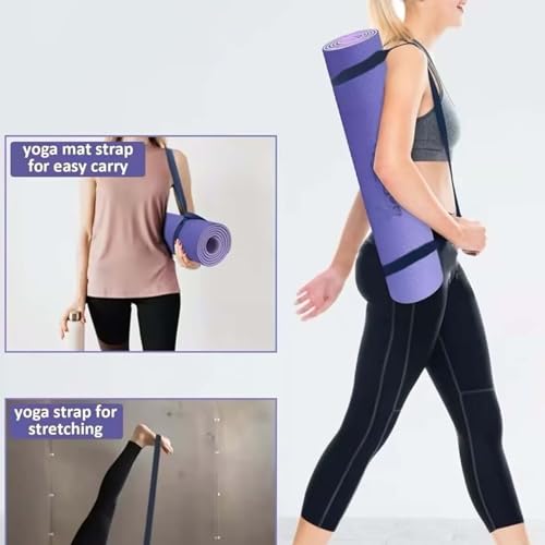 Premium Non-Slip Yoga Mat–Non-Slip,Durable,with Free Carry Strap for On-the-Go Practice!