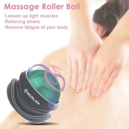 Massage Roller Ball, Tight and Sore Muscles Relief, Manual Massager, Alleviating Shoulder, Arms, Back, Legs, Calves or Muscle Tension - Green - color: Green