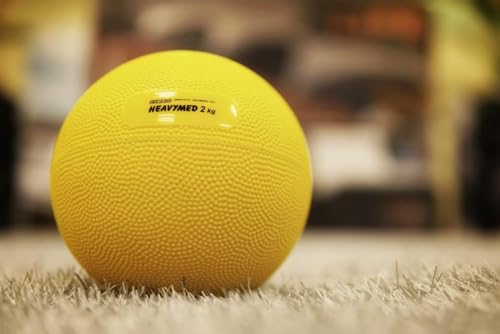 Gymnic Heavymed 2 Medicine Ball, 15cm/2 kg/4.4 lb, Yellow - color: Yellow, size: 2 kg