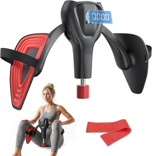 2026 Thigh Master LCD Display - Pelvic Floor Exercise Devices 10-100lb Adjustable Resistance Inner Thigh Exerciser with Leg Band & Poster - Thigh Trainer, Kegel Trainer, Pelvic Health for Women Men