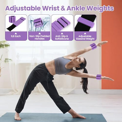 Pilates Kit, 20PCS Pilates Equipment for Home Workouts, Pilates Set for Women with Pilates Ring and Ball Set, Resistance Bands, Massage Ball, Core Sliders for Starters at Gym Studio Travel