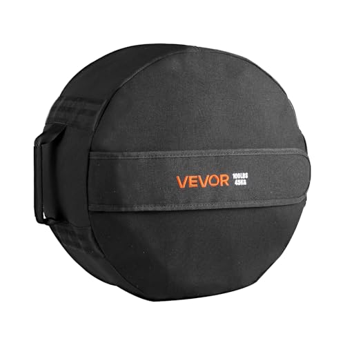 VEVOR Workout Sandbag, Heavy Duty Workout Power Bags with Handles, 100 lbs/45 kg Slam Bag for Fitness Strength Weight Training Cross-Training, Home Gym Exercise, Black (Unfilled)