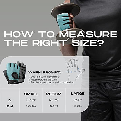 LIFECT Essential Breathable Workout Gloves, Weight Lifting Fingerless Gym Exercise Gloves with Curved Open Back, for Powerlifting, Women and Men