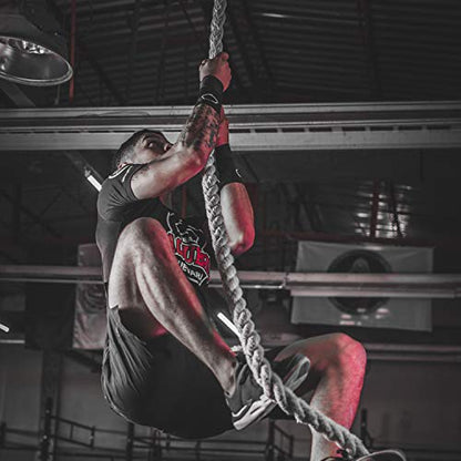 Outdoor Climbing Rope for Fitness and Strength Training, Workout Gym Climbing Rope, 1.5'' in Diameter, Length Available: 8,10, 15, 20, 25, 30,40, 50 Feet… - size: 10 ft, style: Without Hook