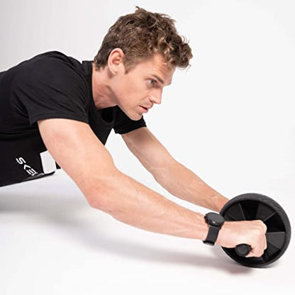 Ab Wheel Roller for Core Strength – Non-Slip Handles Exercise Roller for Abs, Portable Fitness Equipment for Home Gym – Ideal for Men & Women