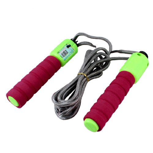Ruilogod Red Foam Coated Handle Digital Counter Flexible Jumping Skipping Rope 2.4M (id: cd5 d6d 983 159 cfc