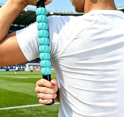 Muscle Roller Stick - A Full-Body Massage Roller that Can Relieve Muscle Soreness, Cramps and Tension After Exercise. It is a Handheld Physical Therapy and Recovery Tool（Black and Green） - color: Green