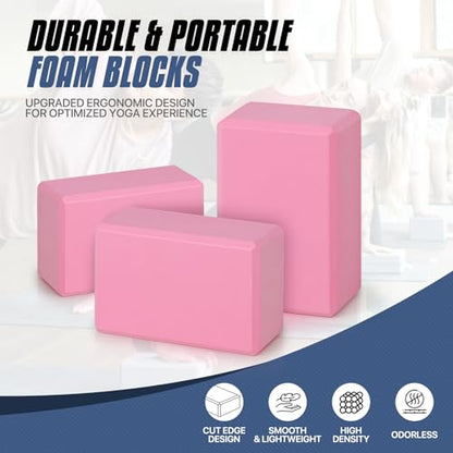 MADOG Yoga Block, 9"x6"x4" High Density Premium EVA Foam Yoga Equipment for Stretching Flexibility Balance Fitness Pilates