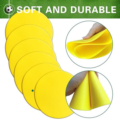 9/18/36 Pcs Poly Spot Markers 9 inch Agility Training Markers - color: Yellow