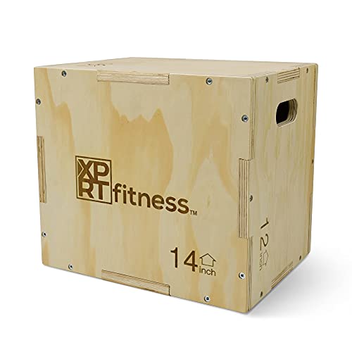 3-in-1 Wooden Plyo Box for CrossFit Jump Training, Plyometric Exercise Box with Multiple Heights, Heavy-Duty Jump Box for Home Gym - color: 16''/14''/12''