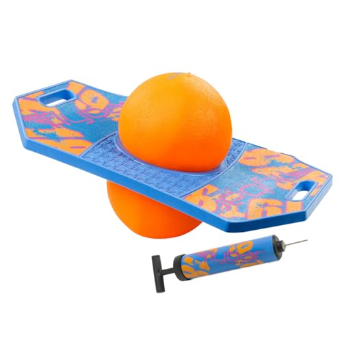 Flybar Pogo Trick Ball for Kids – Balance Bounce Board with Anti-Slip Deck – Pump Included - Indoor & Outdoor Toys for Boys and Girls Fun Way to Reduce Screen Time Supports up to 160 lbs – Ages 6+ - color: Blue Dawn 2