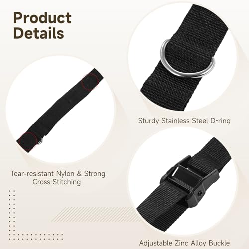Door Anchor Strap for Resistance Bands, Multi-Point Door Exercise Anchor, Portable Anchor Gym Attachment with 5 Fixed Loops, Heavy Duty Home Gym Workout Equipment
