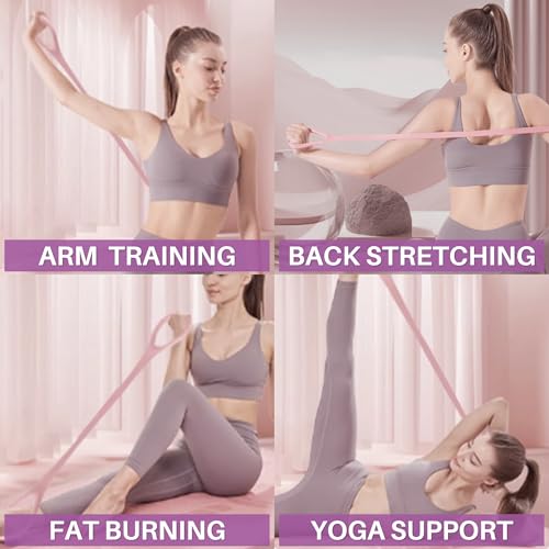 Figure 8 Resistance Band, Fitness Elastic Rope, Execrise Workout for Arm, Back, Chest and Shoulder, Yoga, Pilates, Stretching, Physical Therapy Equipment