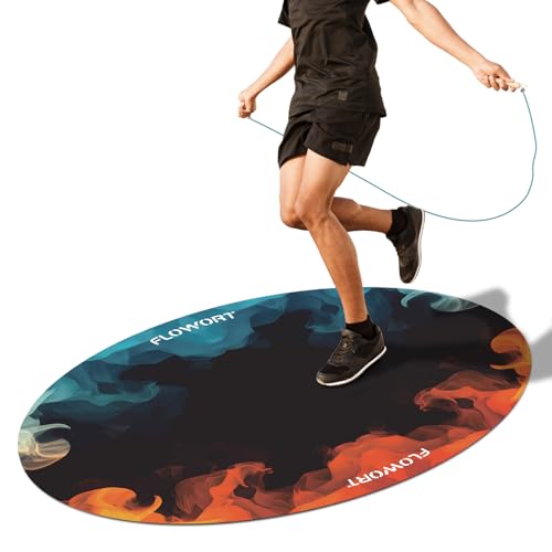 48"x36" (5mm) Jump Rope Mat - color: Red＆Blue