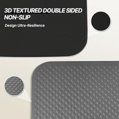 Foldable Exercise Pad Extra Thick 1.2" x 14" x 24" - color: Black+Gray