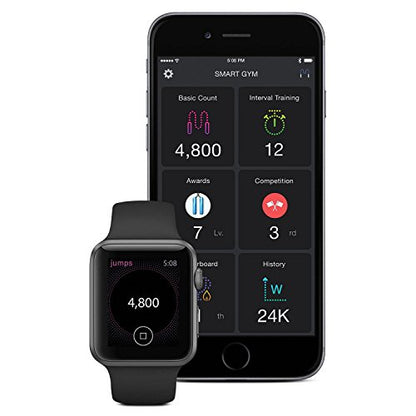 Tangram Smart Rope PURE (App-Connected Smart Jump Rope for Fitness and Workouts, Jump Counter, Adjustable Length, Bluetooth Enabled, Track Calories and Jumps, Dual Ball Bearing Rotation)