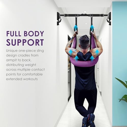 Hanging Ab Straps with Door Anchor & Pull up bar Hook, Abs Pecs Biceps Core Workout Sling, Full Body Support System for Home Gym