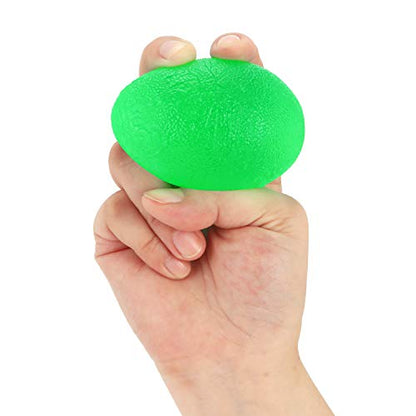 Hand Squeeze Stress Balls Set with Carry Bag 3 Resistance, Finger Wrist Arthritis Therapy Rehab Exerciser, Carpal Tunnel, Stroke Rehabilitation Equipment