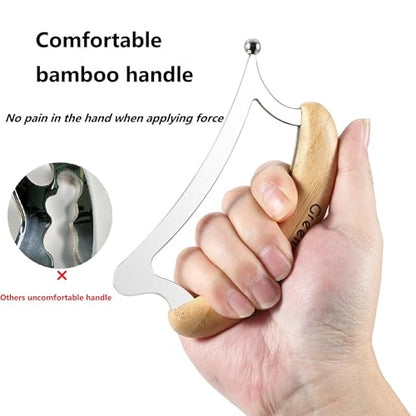 2 in 1 Stainless Steel Gua Sha Massage Tool Set for Muscle Relief, Muscle Scraper Tools,Portable Body Scrapers Tool for Neck, Back, Feet Recovery.