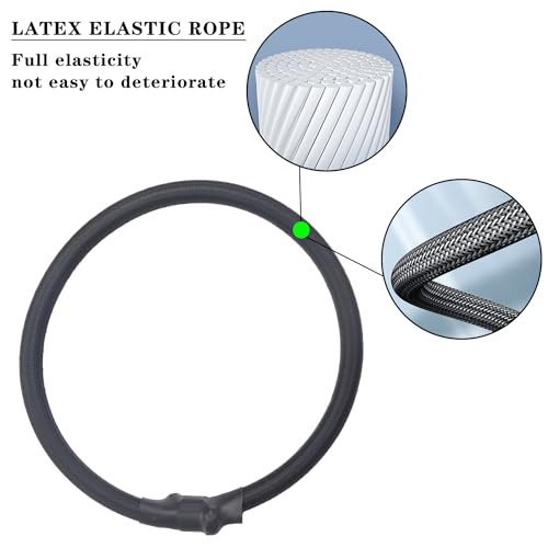 NEWAN 15Pcs Independent Bungee Cords,Replacement for Fitness Trampoline Bungee Cords + Mounting Tool - Max Limit 330 lbs