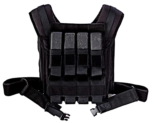 Driven | 35lb Black Weight Vest | Adjustable Removable Weights | Calisthenics Fitness Body Training 1000D Nylon