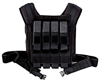 Driven | 35lb Black Weight Vest | Adjustable Removable Weights | Calisthenics Fitness Body Training 1000D Nylon