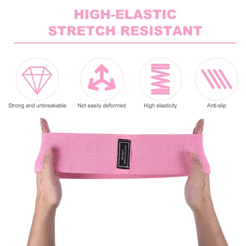 PATIKIL Booty Resistance Bands for Working Out Non-Slip Workout Bands Fabric Resistance Loops Elastic Exercise Fitness Bands for Women Men Hip Leg Gym