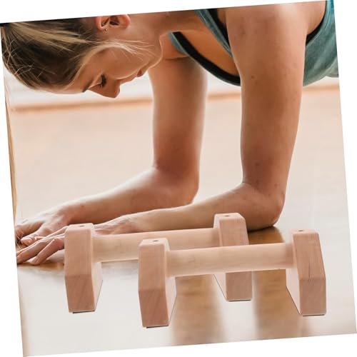 Yardwe Workout Handles Push up Handles for Floor 2pcs Wooden Push up Bar for l Sits Jump Throughs Handstand Pushups and Calisthenics Fitness Wood Parallettes Set