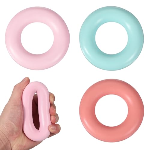 Grip Strength Trainer Rings, Portable Hand Grip Strengthener Finger Forearm Strengthener - Fitting for (Athletes/Rock Climbing/Workout/Fitness) - color: Pink, Mint Green, Orange, size: 3.5"