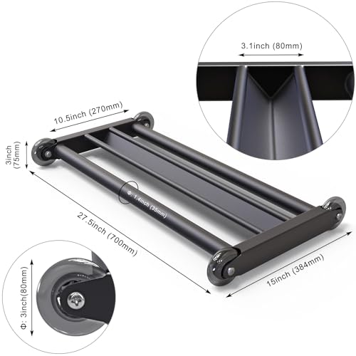 Glute Ham Glider, Multi-Functional Hamstring Roller with Smooth Wheels, V-Bar for Hamstring Curls, Ab Glider Workout & Core Strength Training