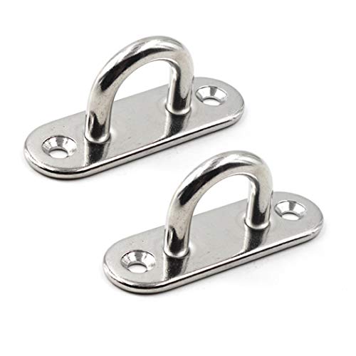 304 Stainless Steel Eye Pad Plate 9mm Anchor Mount Great for Yoga Swings Hammocks/Boat Rigging/Marine Deck Hardware/Suspension Training Straps - color: 9mm ellipse