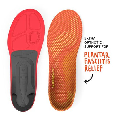 Superfeet Run Pain Relief Insoles for Plantar Fasciitis Relief & Runners with All Arch Heights Support & EVOLyte® Carbon Fiber - 1.5-13 Men / 12.5-14 Women