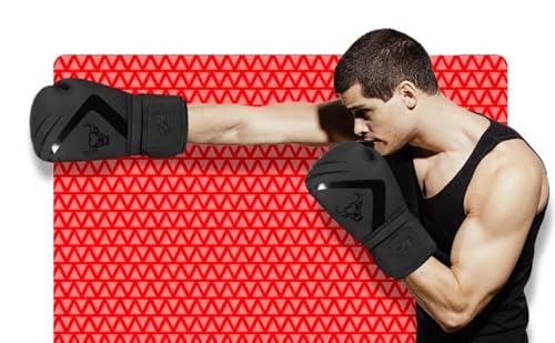 BEAST RAGE Boxing Gloves Muay Thai Kickboxing MMA Fight Bag Training Punch Hitting Workout Men Women Sparring Fitness Mitts Heavy Padded Martial Arts Sports