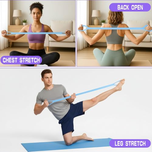 Figure 8 Exercise Bands for Women Men, 3 Pcs Resistance Bands