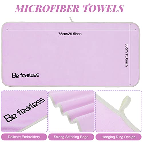 24 Pcs Microfiber Gym Towels for Men and Women, Soft Be Fearless Sweat Workout Towels for Yoga Sports Exercise Fitness Bath Home Cycling Swimming Camping