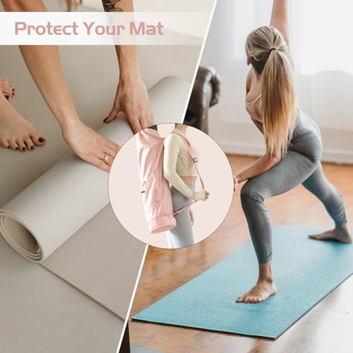 Yoga Mat Bag, Yoga Bag with Adjustable Strap and Pockets for Women & Men, Lightweight Carrier for Yoga, Workout, Outdoor Use