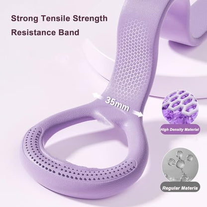 Figure 8 Resistance Band Elastic Bands with Handles for Stretching Working Out Arm Back Shoulder Chest Exercise Rope Bands Fitness Equipment for Yoga, Pilates, Physical Therapy - color: Pink