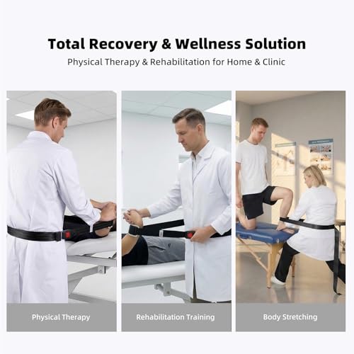 Mobilization Belt 2026 New with Adjustable Thick Cushioning Pad - Premium Mobilization Belt Physical Therapy, Designed for Physical Therapist Rehabilitation Therapy, Stretching (Black) - color: Black
