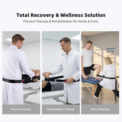Mobilization Belt 2026 New with Adjustable Thick Cushioning Pad - Premium Mobilization Belt Physical Therapy, Designed for Physical Therapist Rehabilitation Therapy, Stretching (Black) - color: Black