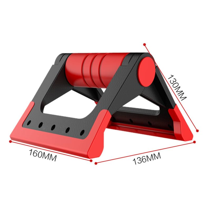 Toddmomy Foldable Push-up Stand Pair Portable Exercise Handles for Home Strength Training Compact Push up Bars for Floor Workouts with Rotating Arm Support 6.3 Inch Fitness Equipment