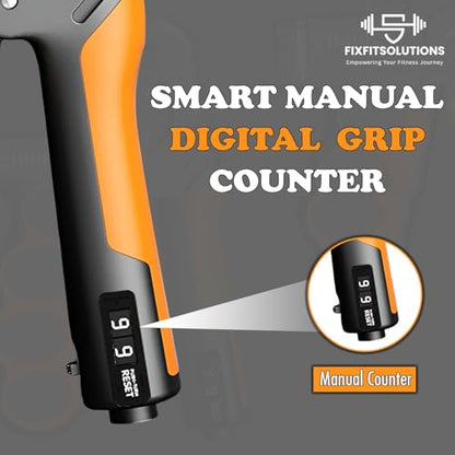 Adjustable Grip Strength Trainer Hand Gripper for Grip Strength, Forearm & Wrist Strengthener, Hand Exerciser for Strength Training & Therapy 11-220Lbs(5-100KG) | Orange