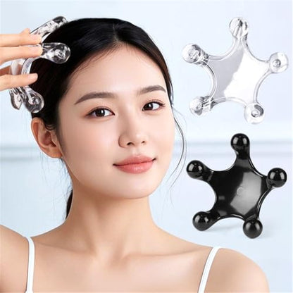 Trigger Point Massage Tools, 2 PCS 5 Legged Manual Full Body Massagers, Deep Muscle Tissue Massager, Handheld Palm Pressure Point Massage Tool, for Neck Shoulder Back Muscle Pain Relief (Transparent)